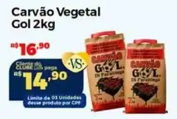 Villarreal Supermercados Carvão Vegetal Gol oferta
