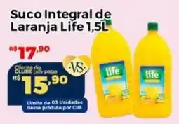 Villarreal Supermercados Suco Integral de Laranja Life oferta