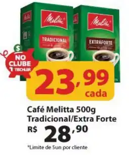 Supermercados Tischler Café Melitta Tradicional/Extra Forte oferta