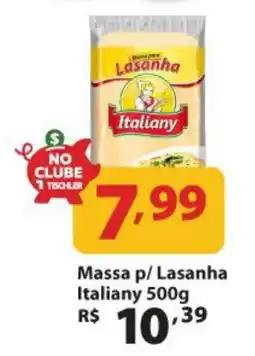Supermercados Tischler Massa p/ Lasanha Italiany oferta