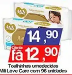 Supermercados Gricki Toalhinhas umedecidas Mili Love Care oferta