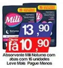 Supermercados Gricki Absorvente mili noturno com abas oferta