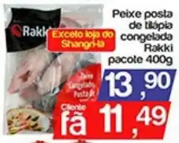 Supermercados Gricki Peixe posta de tilápia congelada oferta