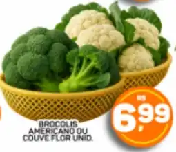 Juzan brocolis americano ou couve flor unid. oferta