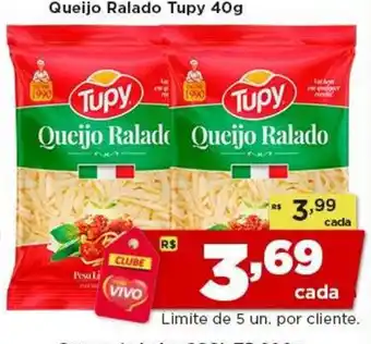 Rede Vivo Queijo Ralado Tupy oferta