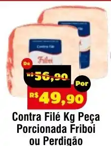 Royal Supermercados Contra File Porcionada Kg Peça ou Perdigão oferta
