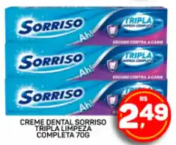 Juzan Creme dental sorriso tripla limpeza completa oferta
