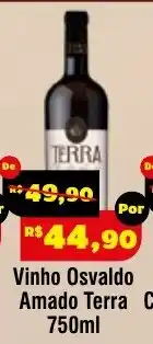 Royal Supermercados Vinho Osvaldo Terra oferta
