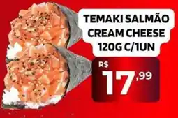 Safra Supermercados temaki salmão cream cheese oferta