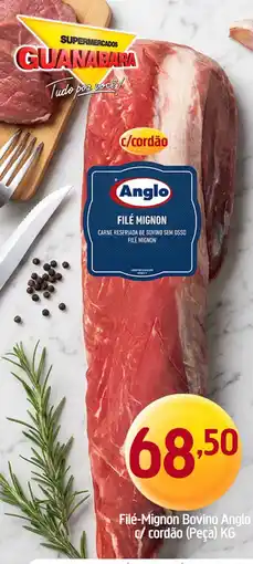 Supermercados Guanabara Filé-mignon bovino anglo c/ cordão oferta