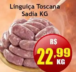 Supermercado Kibe Linguiça Toscana Sadia KG oferta