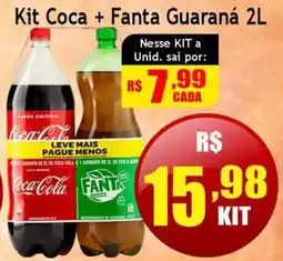 Supermercado Kibe Kit Coca + Fanta Guaraná 2L oferta
