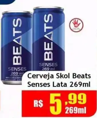 Supermercado Kibe Cerveja skol beats senses oferta