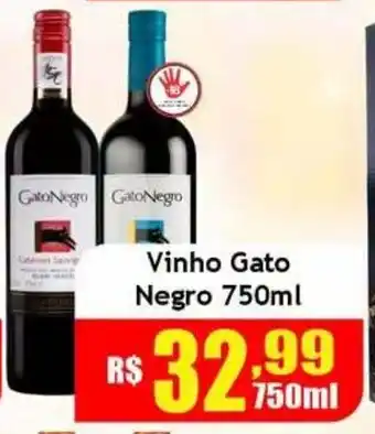 Supermercado Kibe Vinho Gato Negro oferta