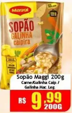 Supermercado Kibe Sopão galinha caipira oferta