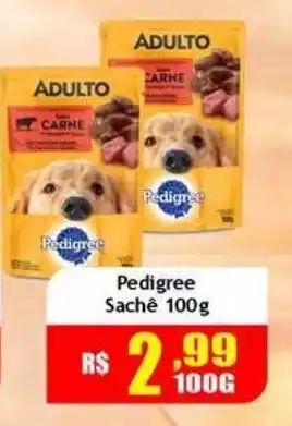 Supermercado Kibe Pedigree sachê oferta