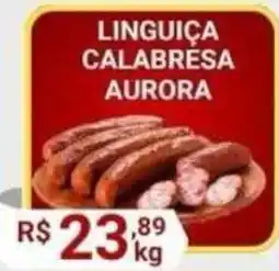 Supermercados Santo Antonio linguiça calabresa aurora oferta
