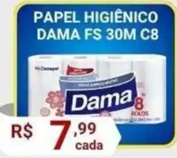 Supermercados Santo Antonio papel higiênico dama fs 30m c8 oferta
