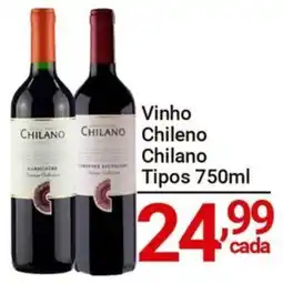 X Supermercados Vinho Chileno Chilano oferta