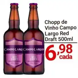 X Supermercados Chopp de Vinho Campo Largo Red Draft oferta