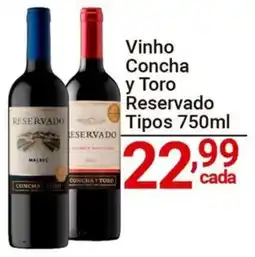 X Supermercados Vinho Concha y Toro Reservado Tipos oferta