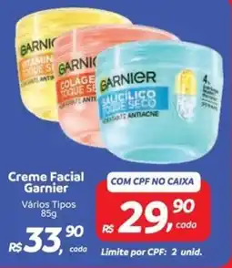 Supermercados Mateus Creme Facial Garnier Vários Tipos oferta