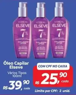 Supermercados Mateus Óleo Capilar Elseve oferta