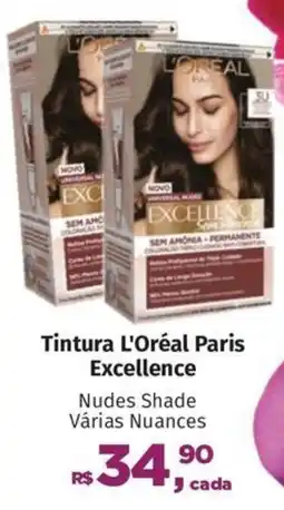 Supermercados Mateus Tintura L'Oréal Paris Excellence Nudes Shade Várias Nuances oferta