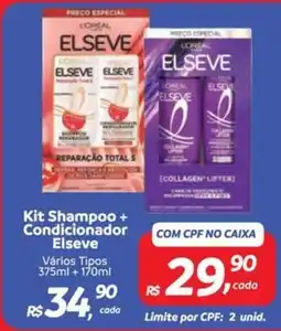 Supermercados Mateus Kit Shampoo + Condicionador Elseve oferta