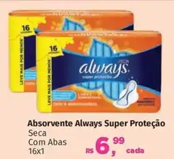 Supermercados Mateus Absorvente always super proteção seca oferta