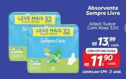 Supermercados Mateus Absorvente Sempre Livre Adapt Suave oferta