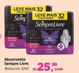 Supermercados Mateus Absorvente Sempre Livre Noturno oferta