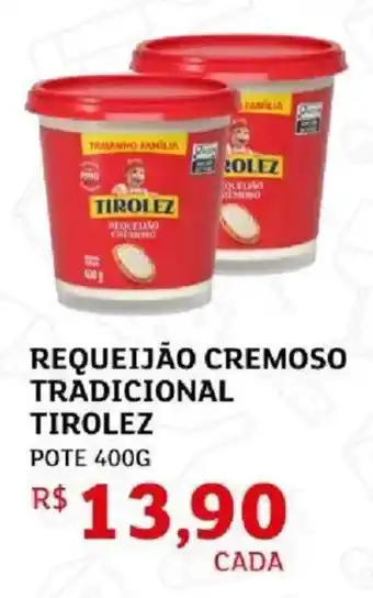 Requeijão cremoso tradicional tirolez