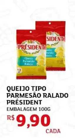Assaí Atacadista queijo tipo parmesão ralado président oferta