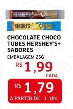 Assaí Atacadista chocolate choco tubes hershey's sabores oferta