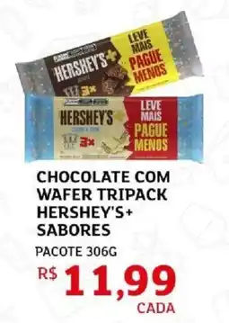 Assaí Atacadista Chocolate com wafer tripack hershey's sabores oferta
