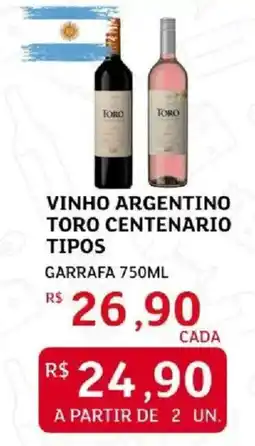Assaí Atacadista vinho argentino toro centenario tipos oferta