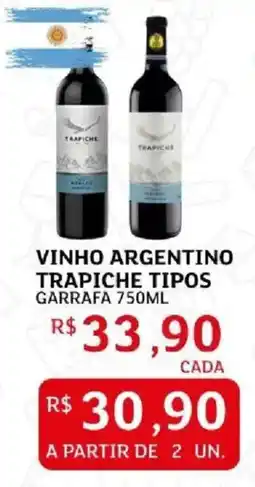 Assaí Atacadista vinho argentino trapiche tipos oferta