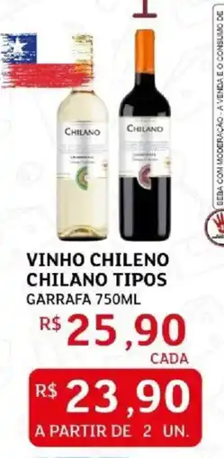 Assaí Atacadista vinho chileno tipos oferta