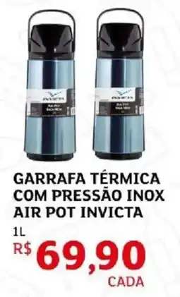 Assaí Atacadista Garrafa térmica com pressão inox air pot invicta oferta
