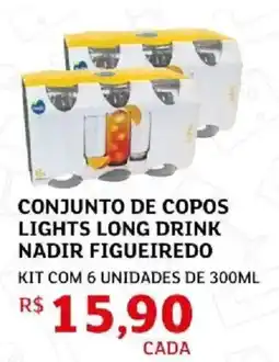 Assaí Atacadista Conjunto de copos lights long drink nadir figueiredo oferta