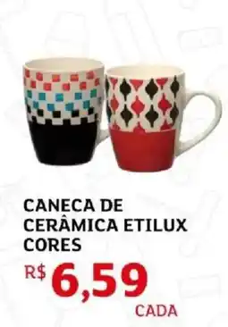 Assaí Atacadista caneca de cerâmica etilux cores oferta