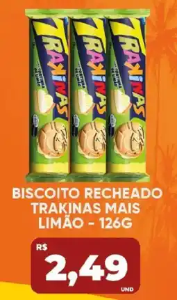 Tatico Biscoito recheado trakinas mais limão oferta