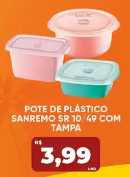 Tatico Pote de plástico focil sanremo sr 10/49 com tampa oferta