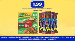 Tatico Caldo em cubos knorr - 57g ou biscoito recheado trakinas - 126g oferta