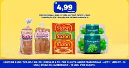 Tatico Pão de forma ou para hot dog tatico ou tempero sazón ou uva thompson bandeja oferta