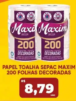 Tatico Papel toalha sepac maxim 200 folhas decoradas oferta