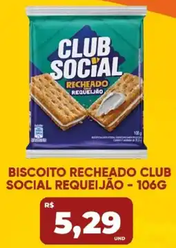 Tatico Biscoito recheado club social requeijão oferta