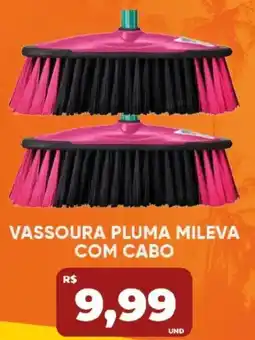Tatico vassoura pluma mileva com cabo oferta