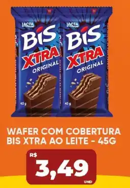 Tatico Wafers com cobertura bis xtra ao leite oferta